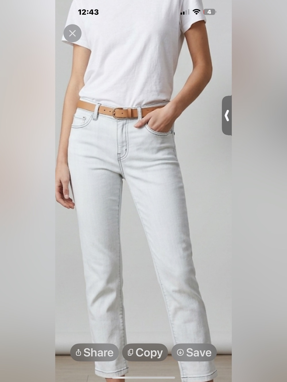 J Brand Straight-Leg Crop Jeans in Light polar Like New EUC